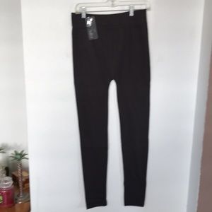 FLEECE LINED LEGGINGS BY SOFRA CHOCOLATE DK BROWN SZ XL BRAND NEW WARM AND SOFT